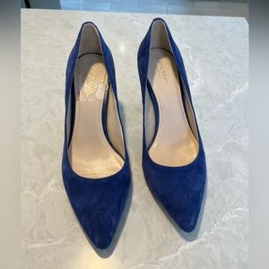 Cole Haan royal blue suede pumps. Size 7.0. Never worn. 3.25” heels.